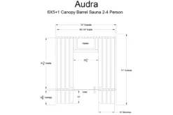 Almost Heaven Audra 2-4 Person Canopy Barrel Sauna