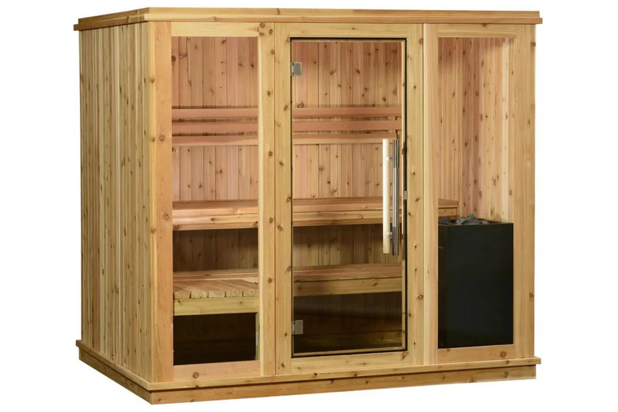 Almost Heaven Bridgeport 6-Person Indoor Sauna (Respite Series - Hybrid Option)