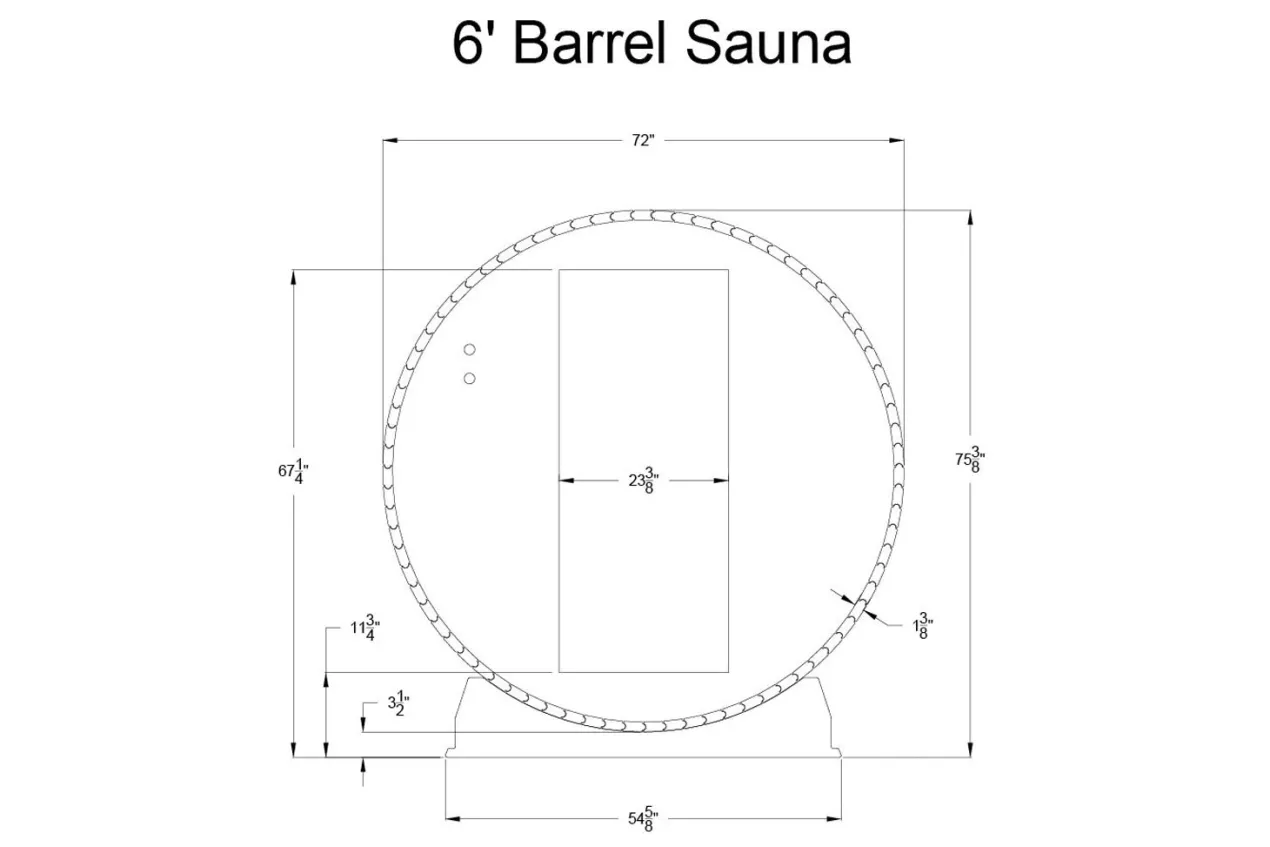 Almost Heaven Charleston 4-Person Canopy Barrel Sauna