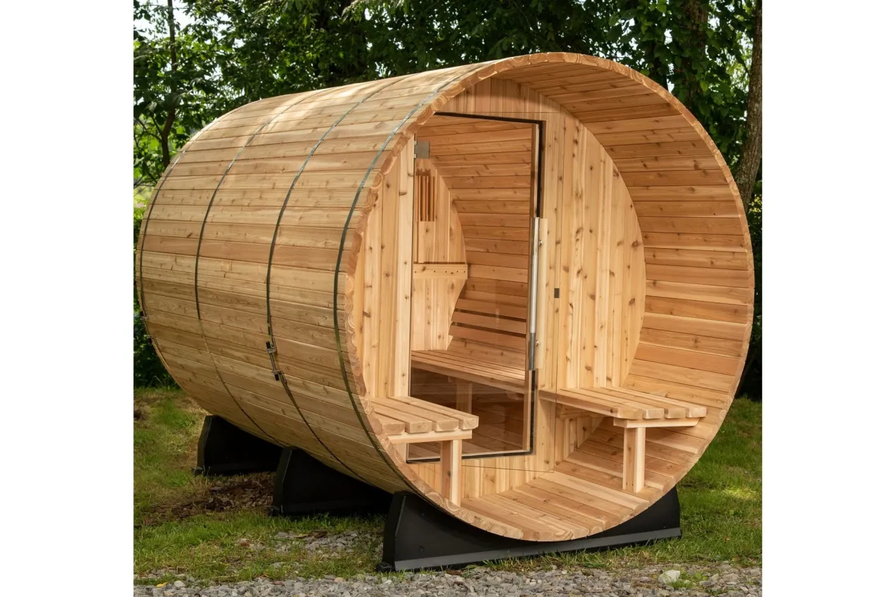 Almost Heaven Charleston 4-Person Canopy Barrel Sauna