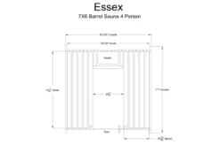 Almost Heaven Essex 4-Person Classic Barrel Sauna