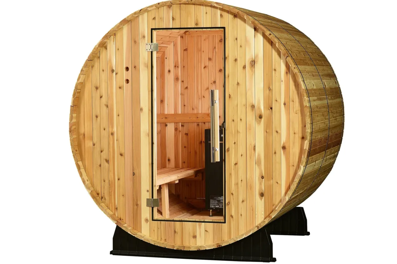 Almost Heaven Essex 4-Person Classic Barrel Sauna