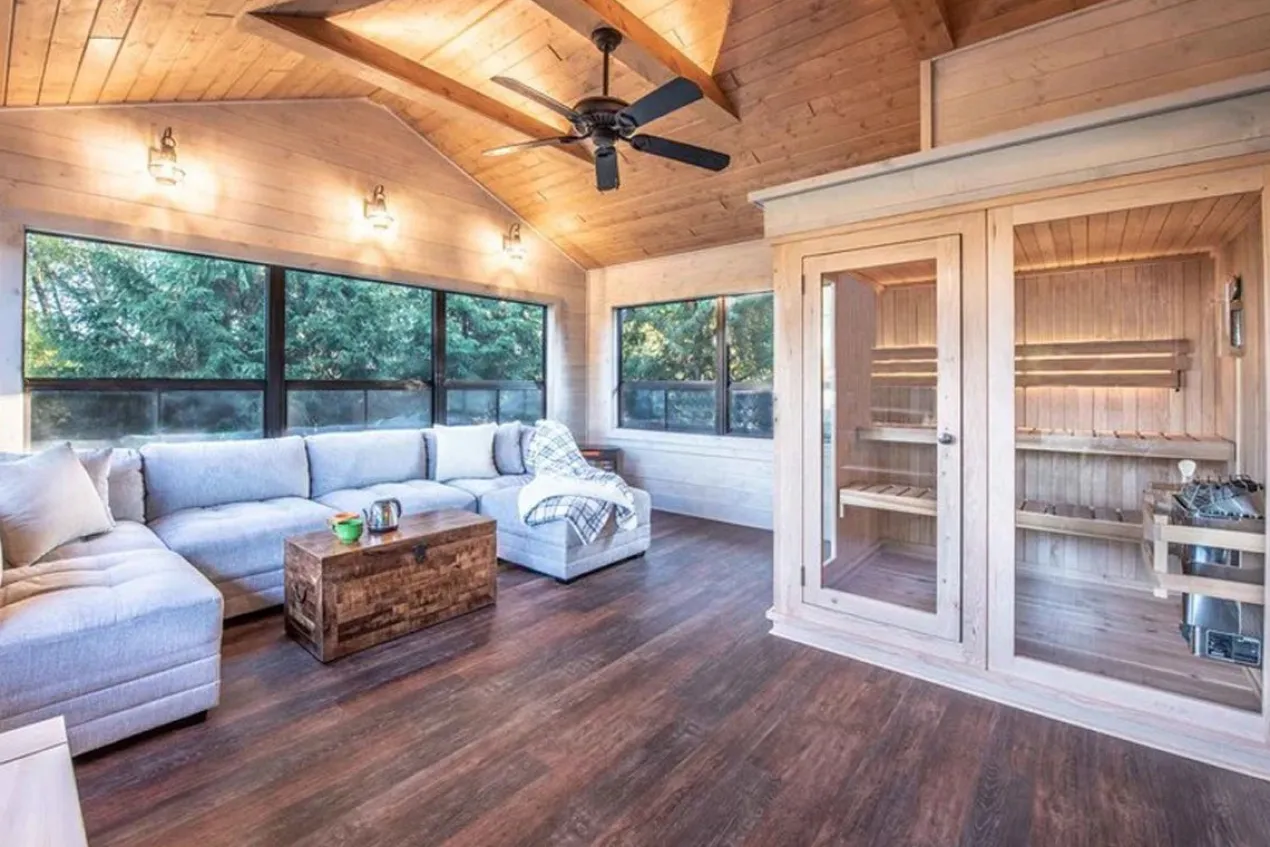 Almost Heaven Grayson 4-Person Indoor Sauna (Respite Series - Hybrid Option)