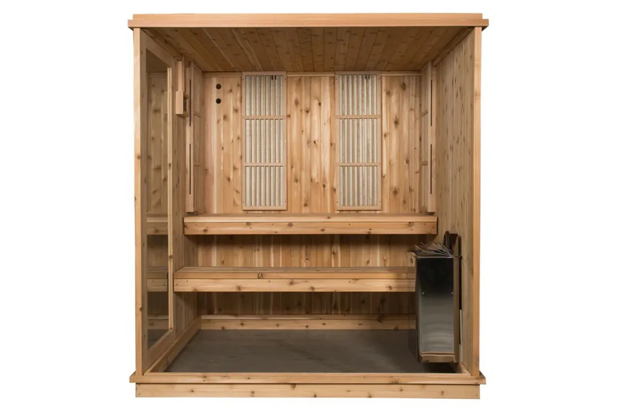 Almost Heaven Grayson 4-Person Indoor Sauna (Respite Series - Hybrid Option)