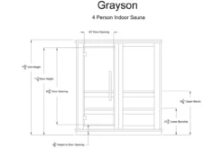 Almost Heaven Grayson 4-Person Indoor Sauna (Respite Series - Hybrid Option)
