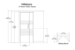 Almost Heaven Hillsboro 2-Person Indoor Sauna