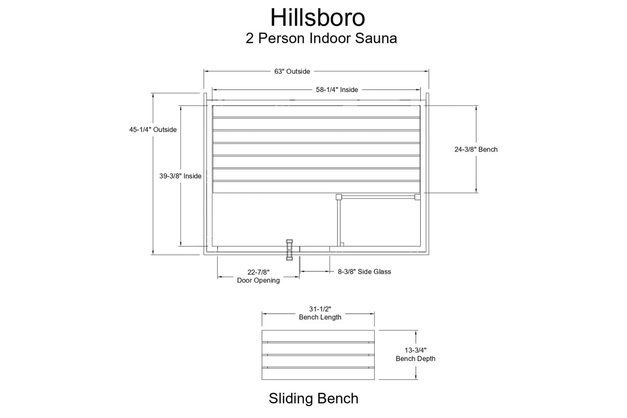 Almost Heaven Hillsboro 2-Person Indoor Sauna