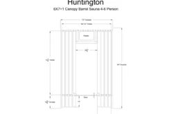 Almost Heaven Huntington 4-6 Person Canopy Barrel Sauna