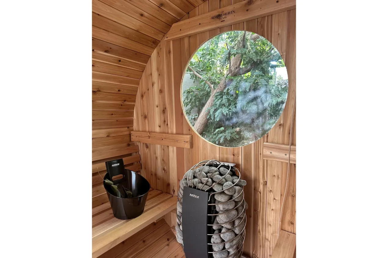 Almost Heaven Huntington 4-6 Person Canopy Barrel Sauna
