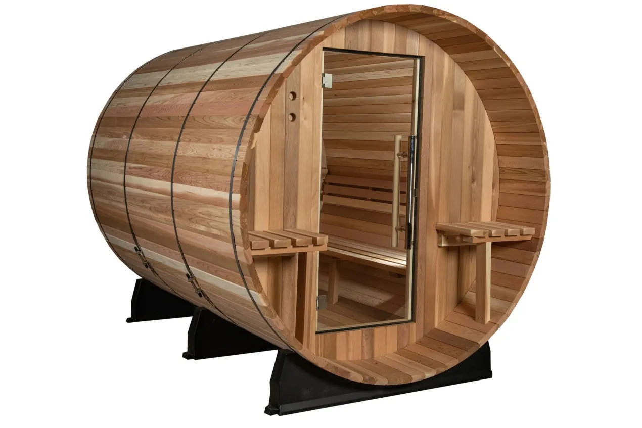 Almost Heaven Huntington 4-6 Person Canopy Barrel Sauna