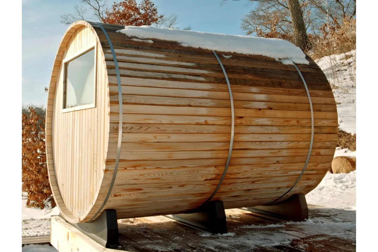 Almost Heaven Huntington 4-6 Person Canopy Barrel Sauna