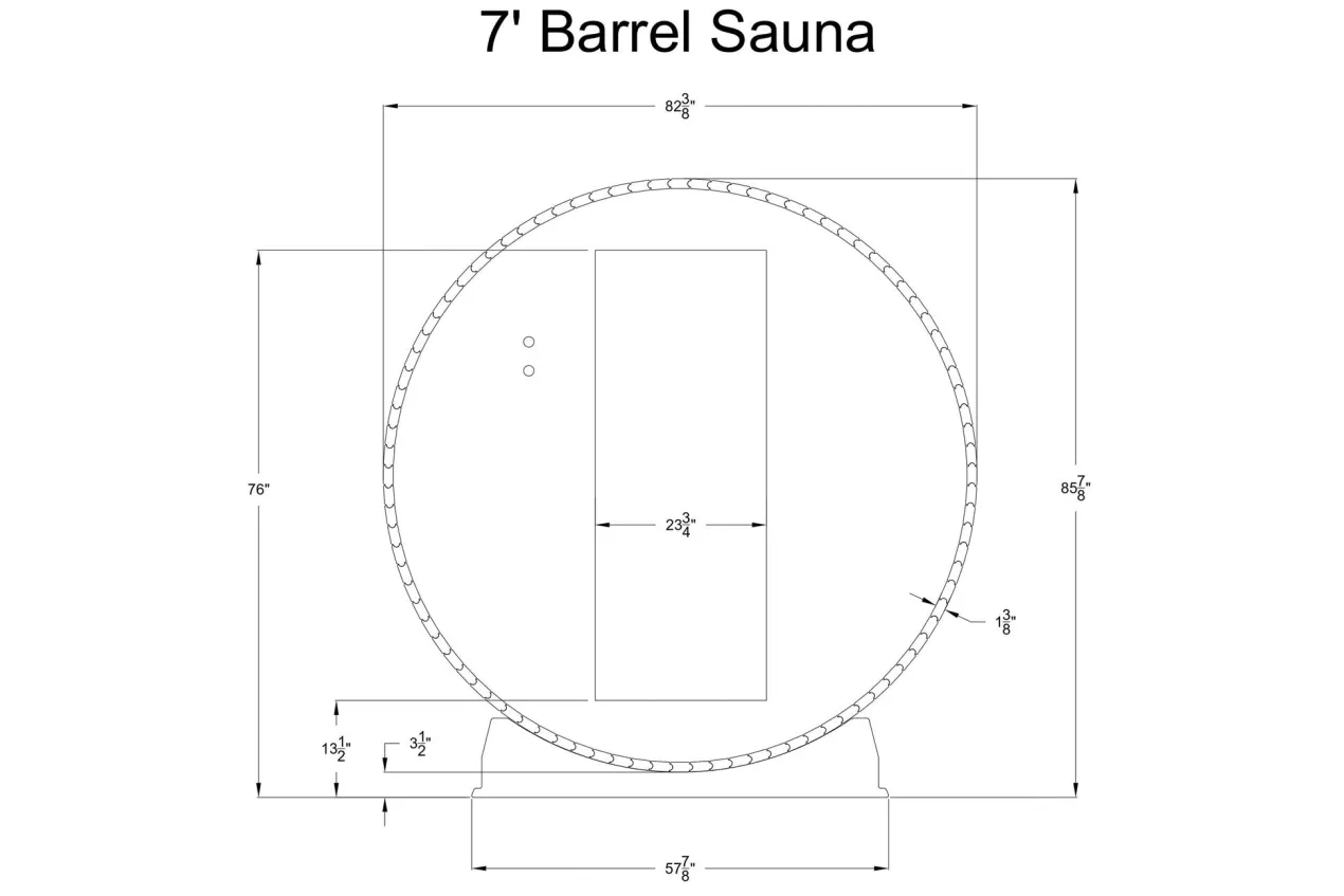 Almost Heaven Lewisburg 6-8 Person Classic Barrel Sauna