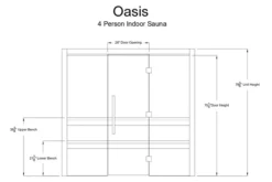 Almost Heaven Oasis 4-Person Indoor Sauna (Vision Series - Hybrid Option)