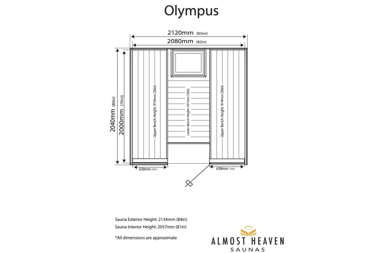 Almost Heaven Olympus 6-Person Sauna