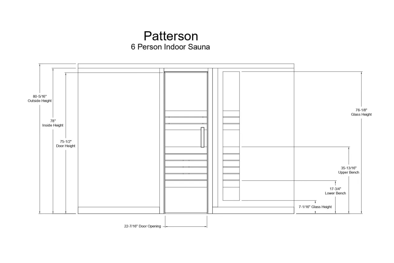 Almost Heaven Patterson 6-Person Indoor Corner Sauna (Element Series)