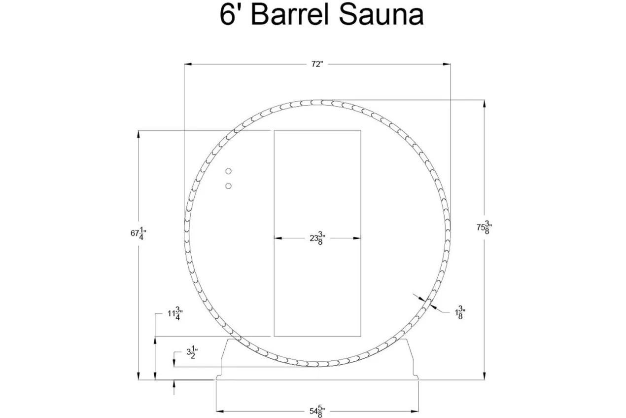 Almost Heaven Pinnacle 4-Person Barrel Sauna