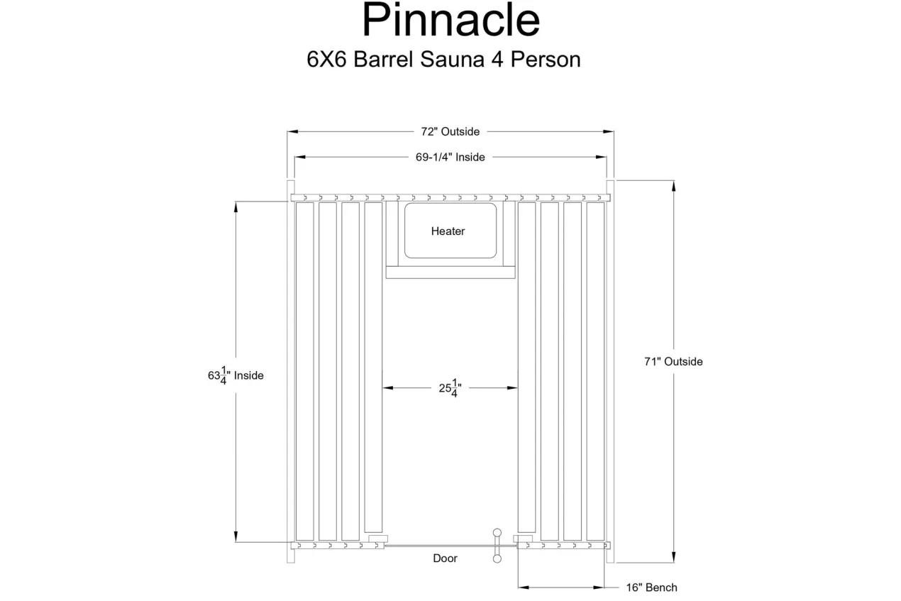 Almost Heaven Pinnacle 4-Person Barrel Sauna