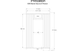 Almost Heaven Princeton 6-Person Classic Barrel Sauna