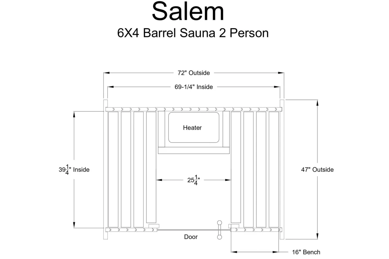 Almost Heaven Salem 2-Person Barrel Sauna