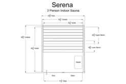 Almost Heaven Serena 3-Person Indoor Sauna (Vision Series - Hybrid Option)