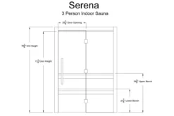 Almost Heaven Serena 3-Person Indoor Sauna (Vision Series - Hybrid Option)