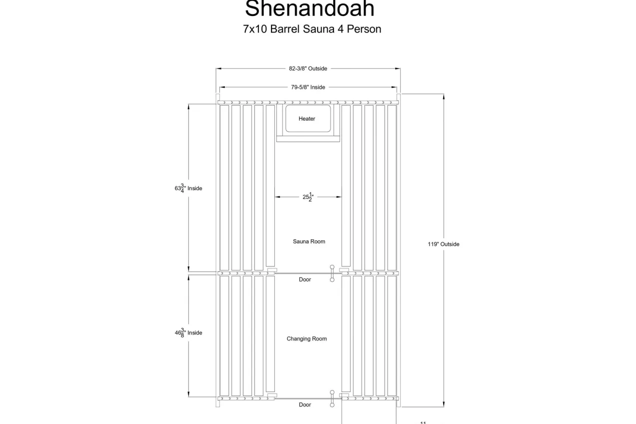 Almost Heaven Shenandoah 4-Person Barrel Sauna