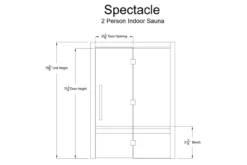 Almost Heaven Spectacle 2-Person Indoor Sauna (Vision Series - Hybrid Option)