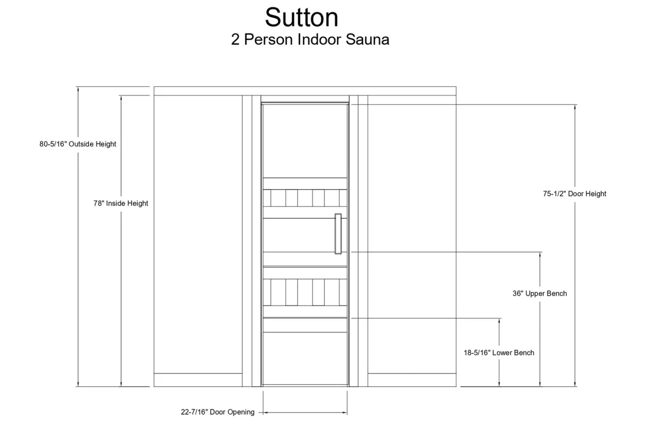 Almost Heaven Sutton 2-person Indoor Corner Sauna (Element Series)