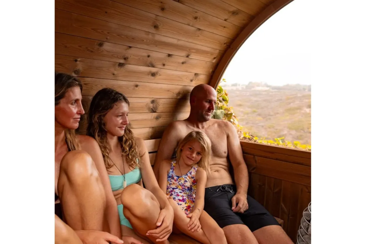 Almost Heaven Takoa 4-6 Person Half Moon Barrel Sauna (Heritage Collection)