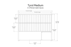 Almost Heaven Tyrol 3-5 Person Indoor Sauna (Heritage Collection)