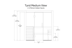 Almost Heaven Tyrol 3-5 Person Indoor Sauna (Heritage Collection)