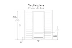 Almost Heaven Tyrol 3-5 Person Indoor Sauna (Heritage Collection)