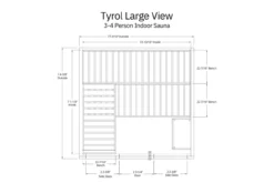 Almost Heaven Tyrol 3-5 Person Indoor Sauna (Heritage Collection)