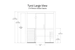 Almost Heaven Tyrol 3-5 Person Indoor Sauna (Heritage Collection)