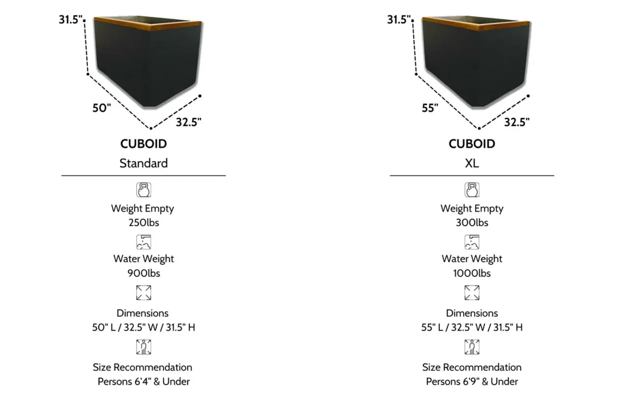 Dynamic Cold Therapy "CUBOID" PVC Cold Plunge
