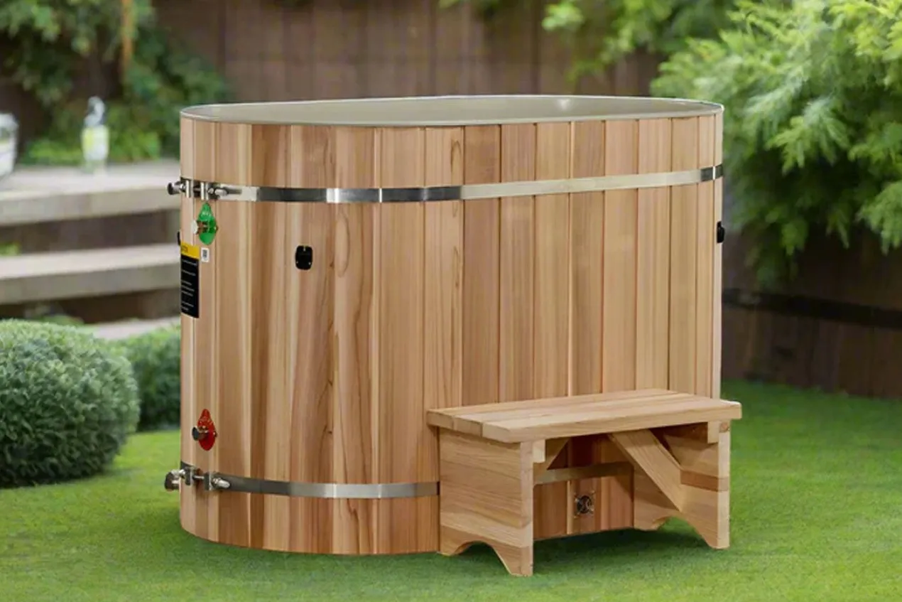 Dynamic Cold Therapy Pacific Cedar Barrel Cold Plunge (Oval) (🧨JULY 4th SALE)