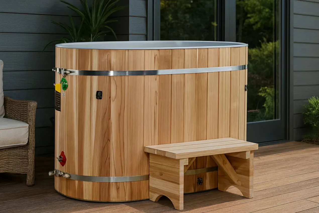 Dynamic Cold Therapy Pacific Cedar Barrel Cold Plunge (Oval) (🧨JULY 4th SALE)