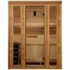 Golden Designs "Andermatt Edition" 3-Person Traditional Steam Sauna (Pacific Clear Cedar)