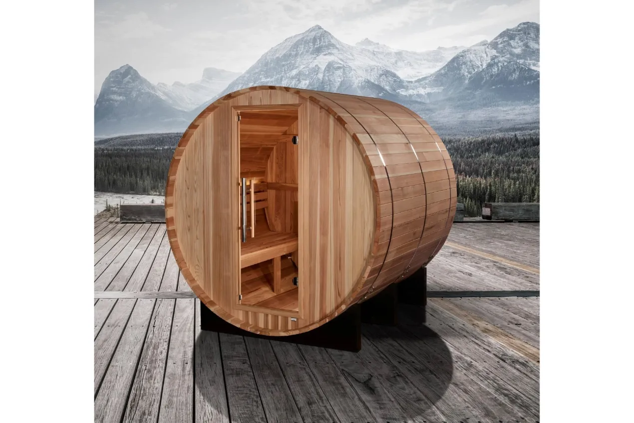 Golden Designs "Arosa" 4 Person Barrel Traditional Sauna