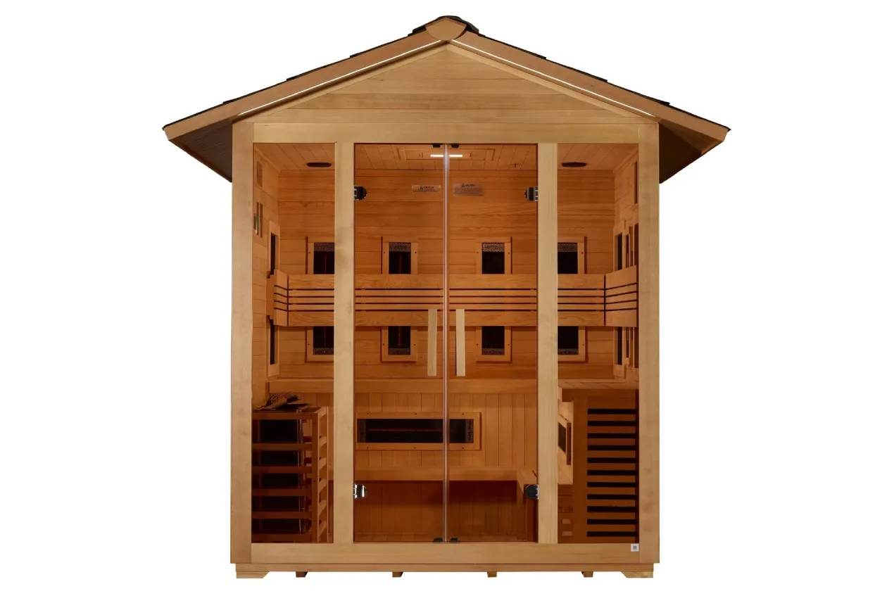 Golden Designs "Gargellen" 5-Person Full Spectrum Hybrid Outdoor Sauna