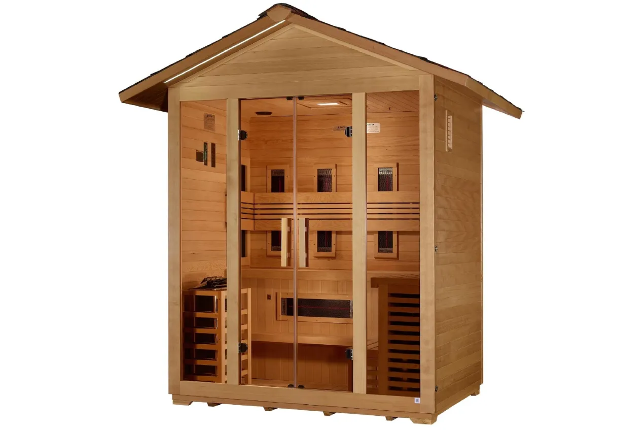 Golden Designs "Gargellen" 5-Person Full Spectrum Hybrid Outdoor Sauna