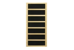 Golden Designs "Hotel" 3-Person Near-Zero EMF FAR Infrared Sauna w/ Himalayan Salt Bar