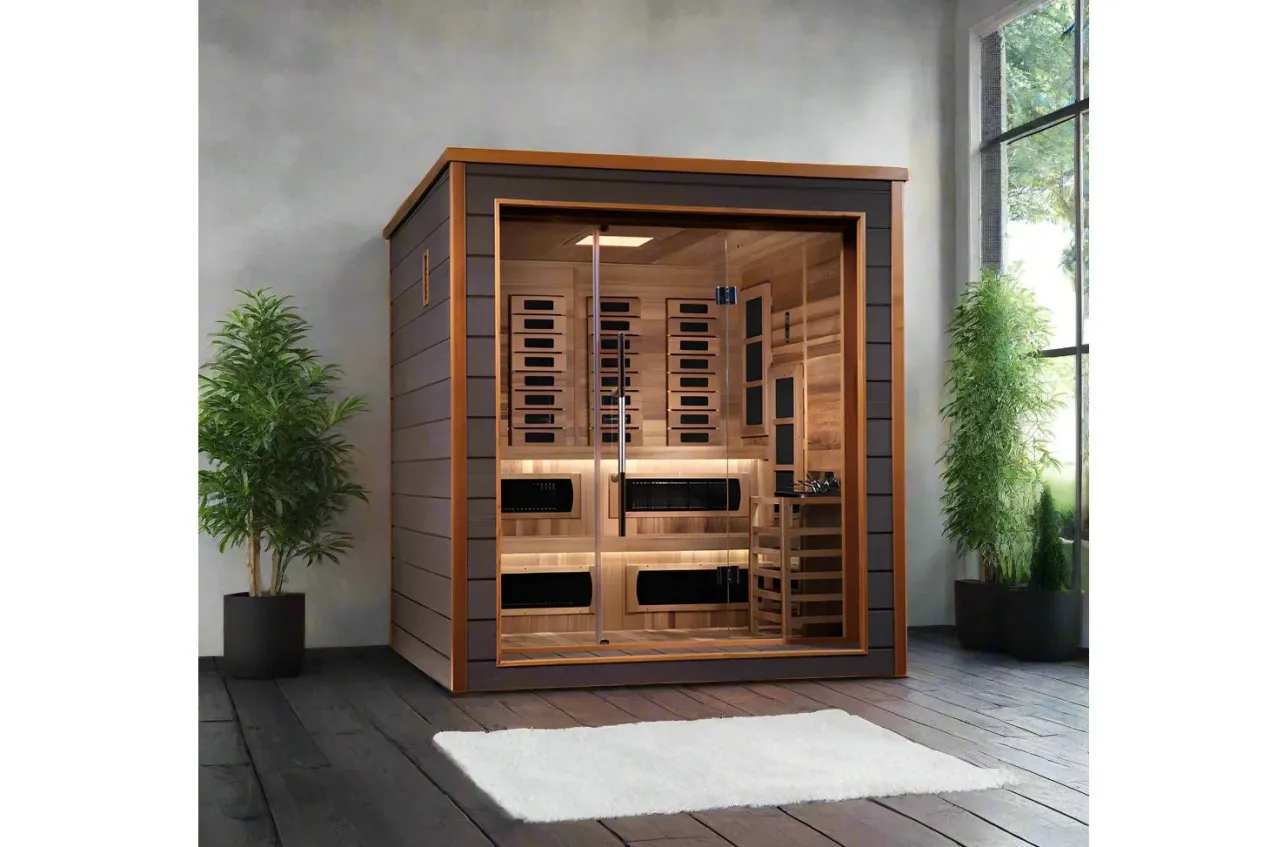 Golden Designs "Karlstad" 6-Person Outdoor/Indoor Hybrid Full Spectrum Sauna