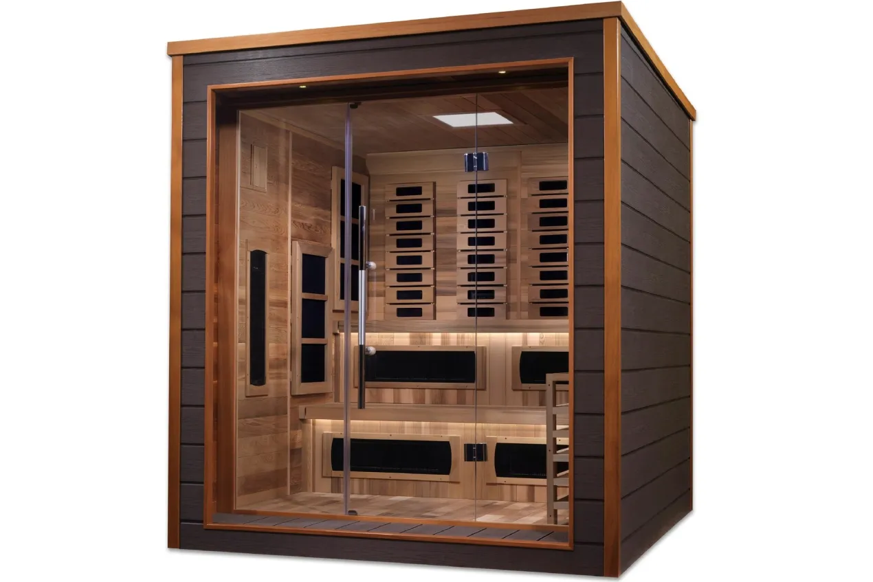 Golden Designs "Karlstad" 6-Person Outdoor/Indoor Hybrid Full Spectrum Sauna
