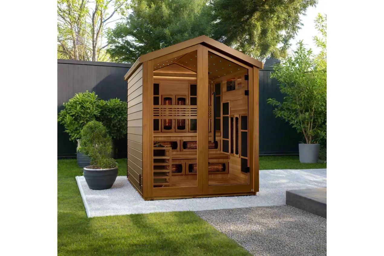 Golden Designs "Kaskinen" 6-Person Hybrid Full Spectrum Outdoor Sauna