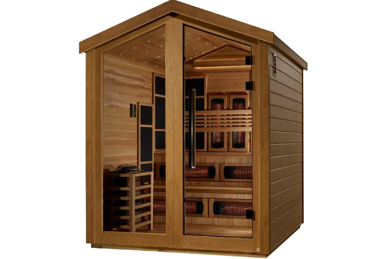 Golden Designs "Kaskinen" 6-Person Hybrid Full Spectrum Outdoor Sauna