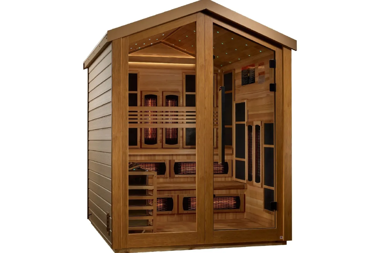 Golden Designs "Kaskinen" 6-Person Hybrid Full Spectrum Outdoor Sauna
