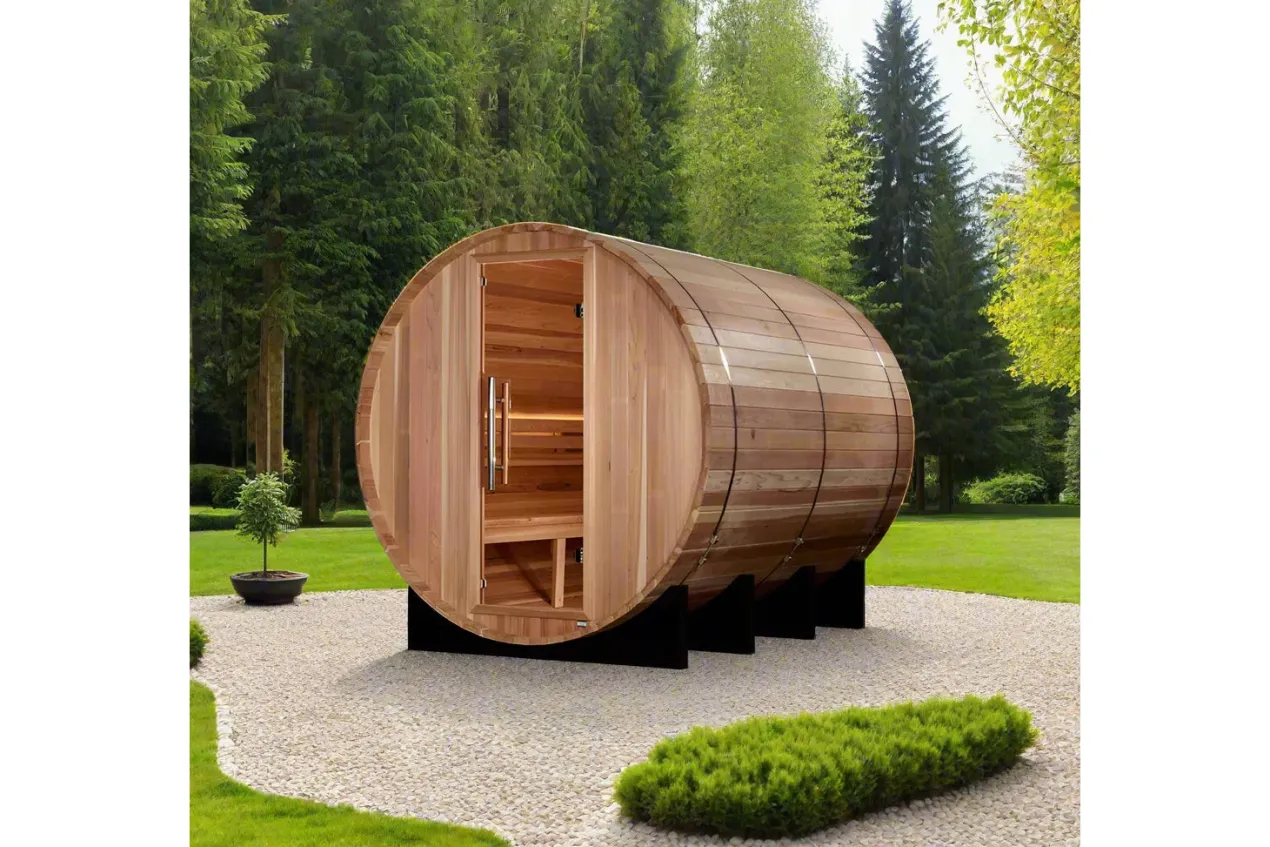 Golden Designs "Klosters" 6-Person Traditional Barrel Sauna