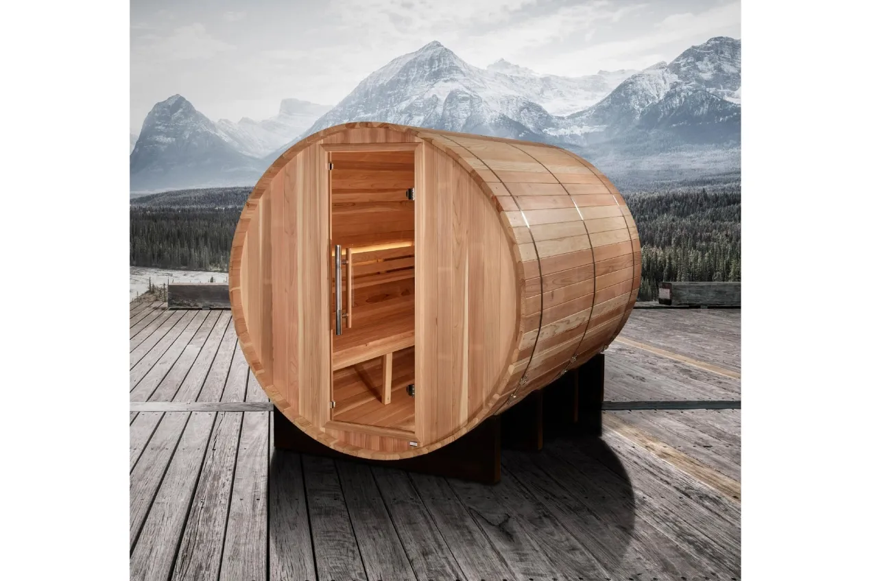 Golden Designs "Klosters" 6-Person Traditional Barrel Sauna