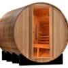 Golden Designs "Marstrand Edition" 6-Person Traditional Outdoor Barrel Steam Sauna with Canadian Red Cedar Wood